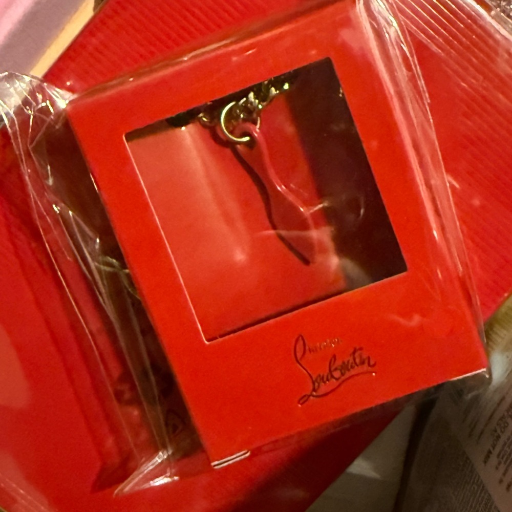 Christian Louboutin gold necklace, Keychain or replacement Zipper pull👠